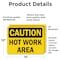 Signmission Hot Surface Sign, 10 in H x 14 in W, Vinyl Decal, Hot Work Area OS-2PACK-CS-D-1014-L-19189 - alternate 4